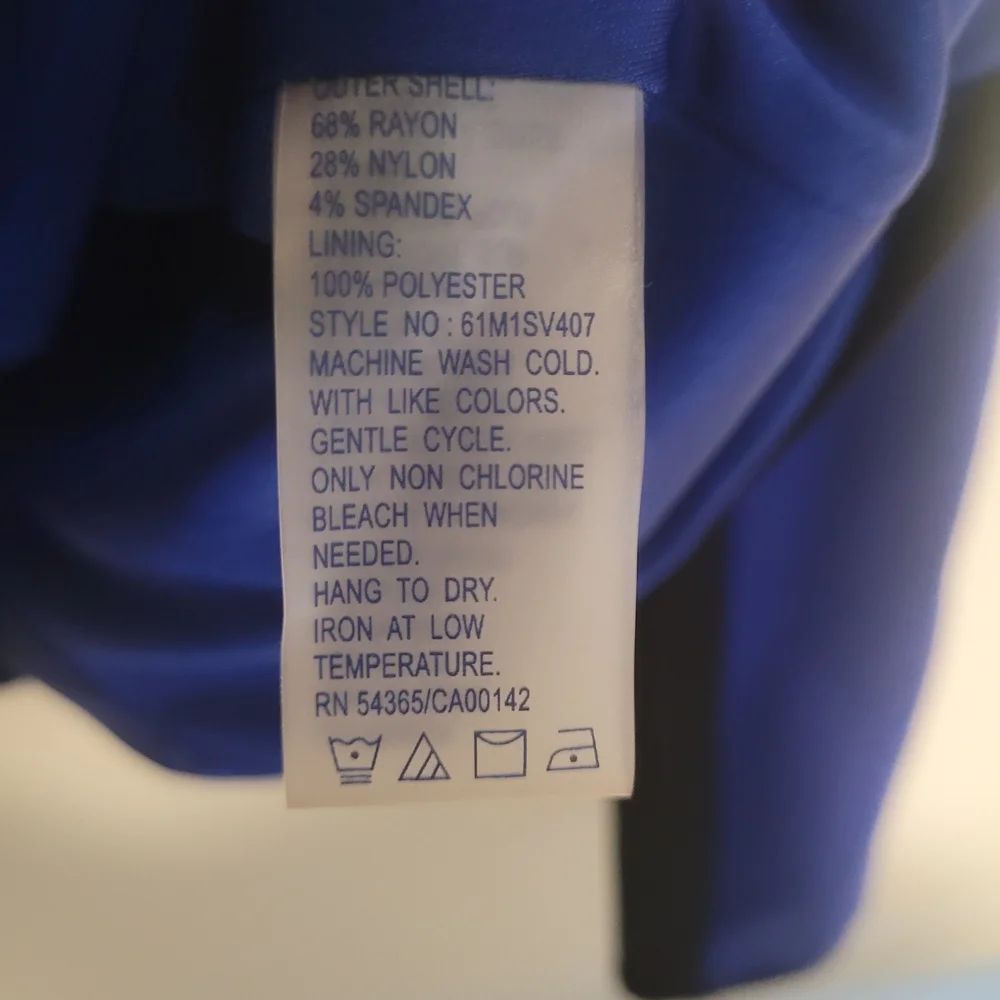 Nygard Colorblock Zip Blazer Jacket Blue Black Womens 10 - Picture 5 of 6